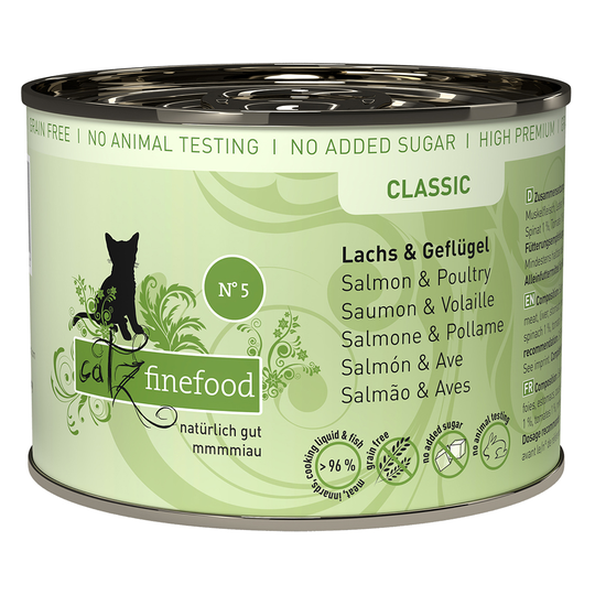 catz finefood Can 6 x 200g - Salmon & Poultry