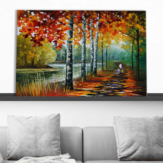 By the Lake by Leonid Afremov - Wrapped Canvas Painting