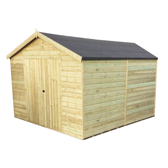 Itsines 11 ft. W x 30 ft. D Solid Wood Garden Shed