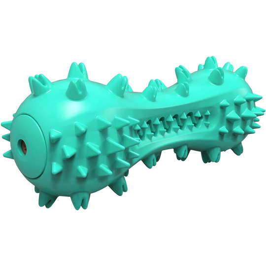 Dog Toothbrush, Dog Chew Toy, Durable Natural Rubber Dog Toy with Squeaker, Teeth Cleaning and Oral
