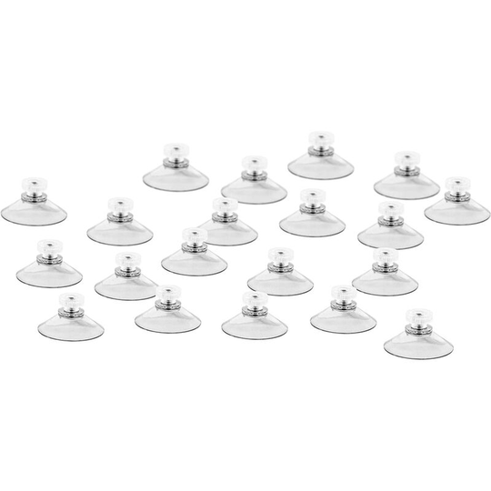 Suction cup / suction cups with knurled nuts, 40 mm pack of 20