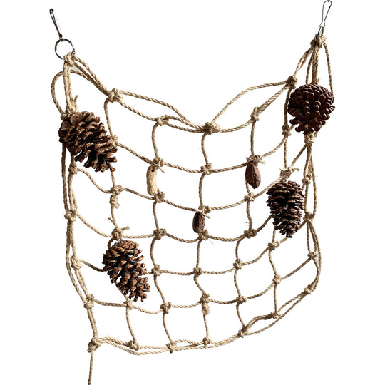 Birds Climbing Net Birds Chew Toys Hemp Rope Ladder Toy Parrot Hammock Toy 60X60cm