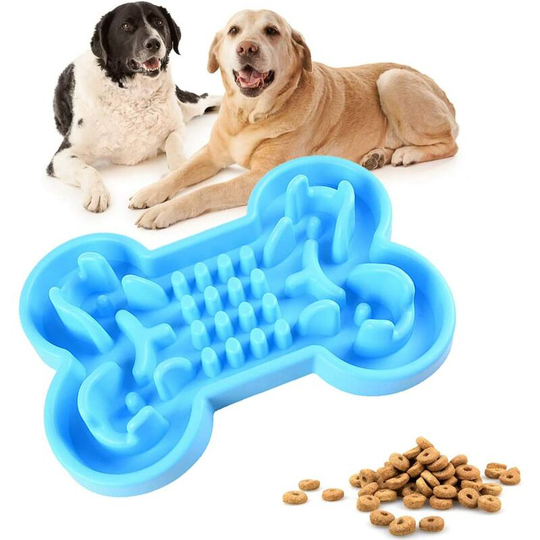 Groofoo - Slow Feeder Dog Bowl, Silicone Non-Slip Interactive Dog Bowl, Interactive Puzzle Bowl for Dog Cat Kitten Puppy Reduce Risk of Choking