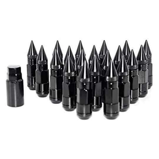 20pcs Car Styling Wheel Nuts , Anti-theft Racing Composite Steel , Locking Wheel Wheel Nut Bolt with Spikes, Black