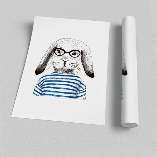 Roger the Rabbit Wild Life - Unframed Graphic Art Print on Paper