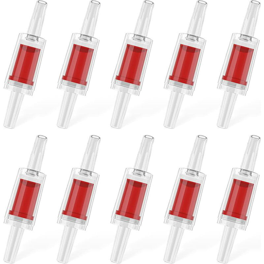 Perle Rare - 10pcs Aquarium Check Valves for Air Pump One Way Check Valves Pump Protector for 0.5cm Air Line Tube