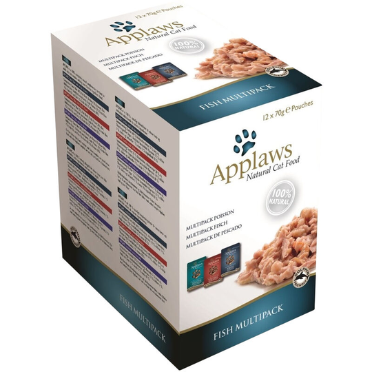 Cat Pouch Fish Food (12 Pack) (70g) (May Vary) - May Vary - Applaws