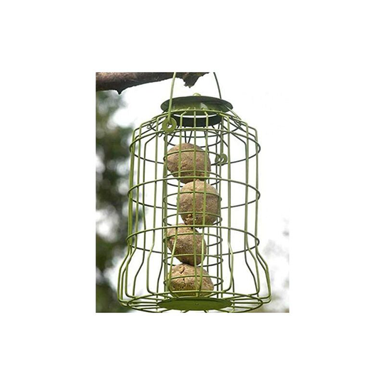 Bird Feeder, squirrel guard Cage, Ideal for Wild Bird Fat or Suet Balls Squirrel Guard Feeder