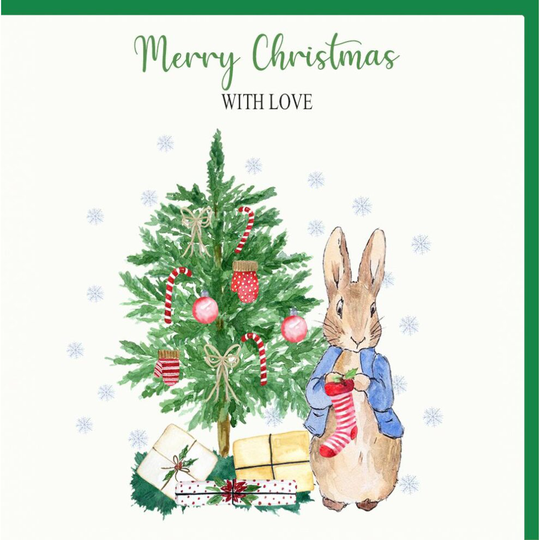 Peter Rabbit Christmas Tree Card