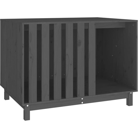 Dog House Grey 100x70x72 cm Solid Wood Pine Vidaxl Grey