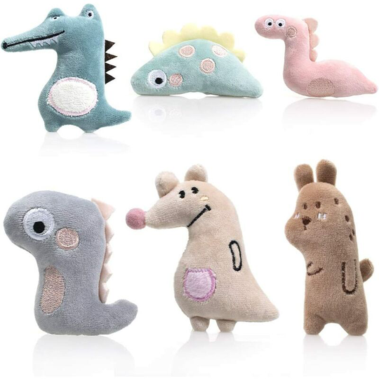 Soft Plush Cat Chew Toys Catnip Toys, Cute Cartoon Animal Toys, Bite Resistant Cat Nip Toys for Indoor Cats, Catnip Filled Cat Kicker Toy for Kitty