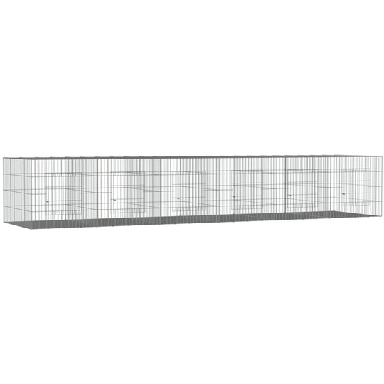 Vidaxl - 6-Panel Rabbit Cage 327x79x54 cm Galvanised Iron Silver
