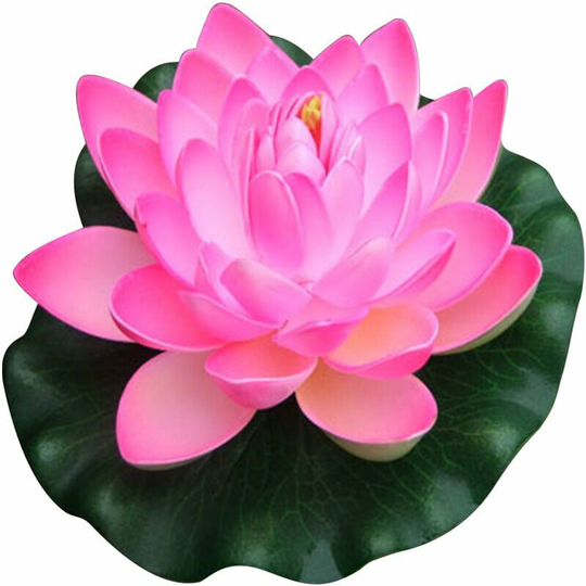 7 Inch Artificial Floating Lotus Flowers Water Ponds Moss Lotus Leaf Fake Lily For Swimming Pool Home Pond Fish Tank