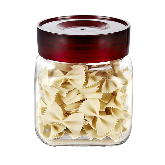 Air-Proof Square Glass 120-ml Kitchen Canister