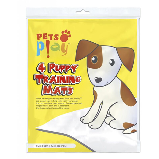 Puppy Training Mat (Pack Of 4) (One Size) (White) - White - Pets At Play