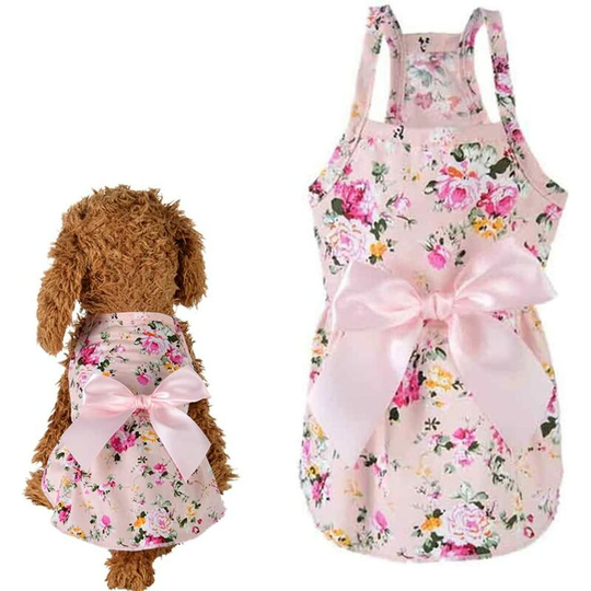 Puppy Dress Pet Dress Dog Clothes for Small Dogs Skirt for Small Dog Dog Dress for Large Dogs Pink, l