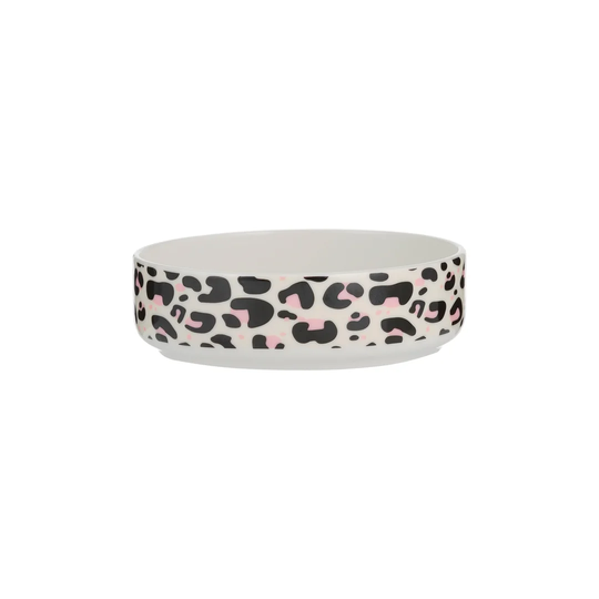 Leopard Print Cat Bowl