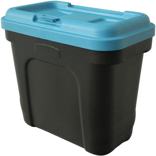 Dry Pet Food Storage Container with Integrated Scoop 15 Litre - Green - Blue - KCT