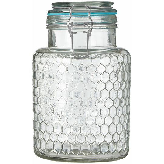 Premier Housewares - Apiary Blue Seal Small Glass Jar
