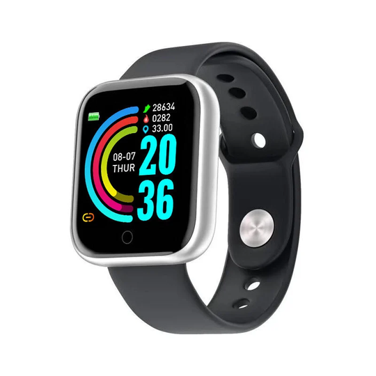 Muff - Smart Watch, Fitness Tracker 1.3' Touch Screen Fitness Watch with Heart Rate Sleep Monitor(silver grey)