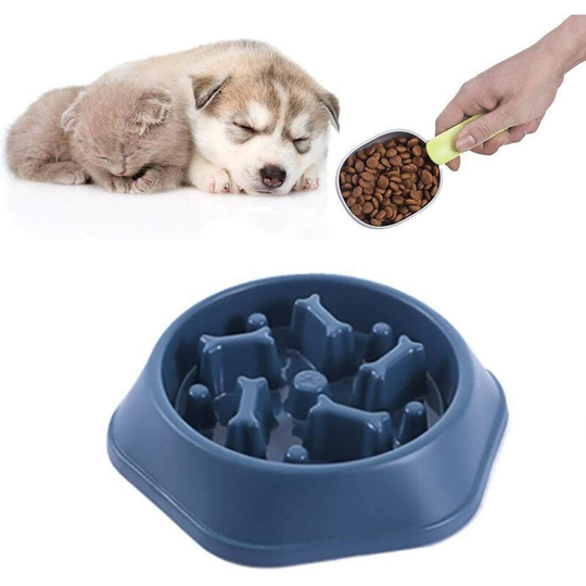 Cat Bowl, Interactive Dog Slow Feeding Bowl, Slow Digestion Dog Bowl, Maze-Shaped Non-Slip