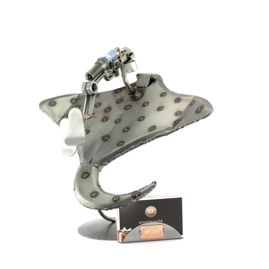 Diver with Ray Screw Man Place Card Holder
