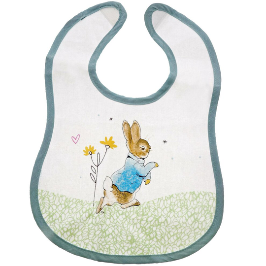 Beatrix Potter Children's Peter Rabbit Bib, Easy Clean & Wipeable One Size, 0-3Y