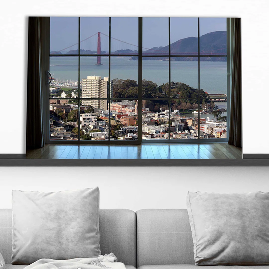 San Francisco Window - Wrapped Canvas Photograph Print