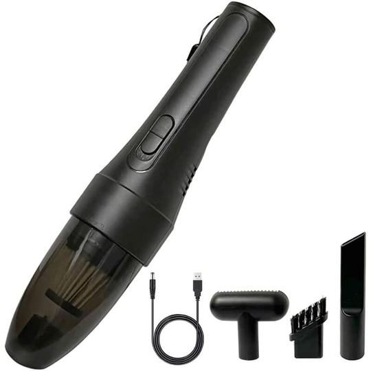 Aougo - Cordless car vacuum cleaner, powerful suction, lightweight, portable, rechargeable, cordless vacuum cleaner for car, pet hair, sofa, stairs,