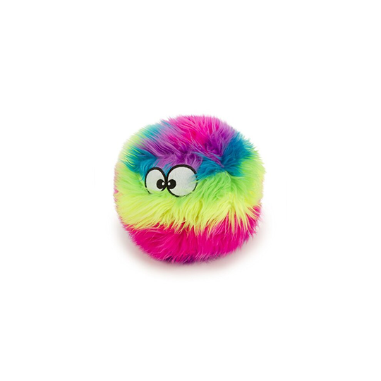 goDog Furballz Rainbow Plush Dog Toy with Chew Guard Technology, Large, Rainbow