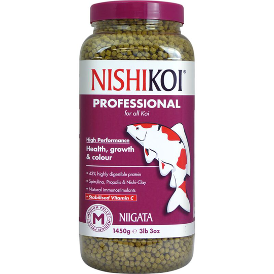 Nishikoi - Niigata Professional Medium Pellets for Koi Carp - 1450g