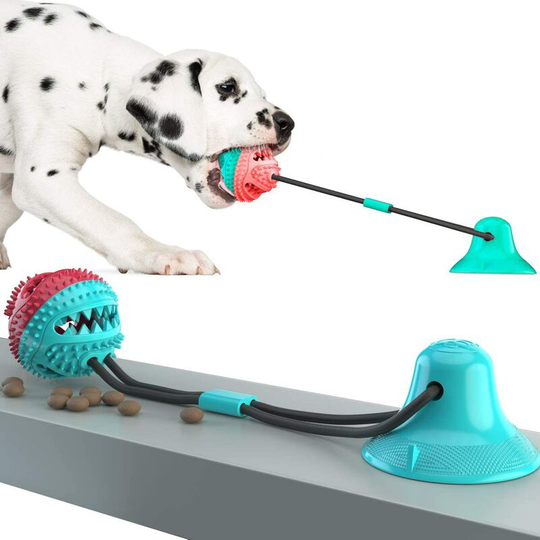 Litzee - Dog Toy Ball,Suction Cup Dog Toy,Puppy Treat ball,Pet Molar Bite Toy,Pet Chew Ball Toy Cleaning Teeth Multifunction Interactive Toys puppy