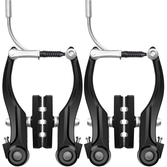Ilovemilan - Long Reach Front & Rear Bike Caliper Brakes, Aluminum Alloy Single-Pivot Sidepull c Brakes, Mountain Bike Front & Rear v Brakes Rim