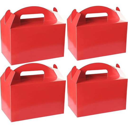 Ilovemilan - 24 Packs Red Treat Boxes Party Favor Candy Boxes Gable Boxes diy Bags Assorted Bright Colors Cardboard Paper Box For Red Theme Party
