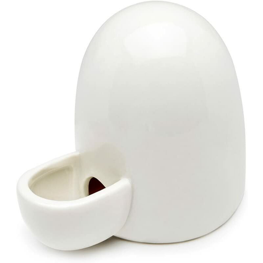 Drinking Water Feeder Ceramics Slient Bottle Waterer Automatic Small Pets for Hamster Hedgehog Chinchilla Ferret Small Guinea Pig, White, 8Oz