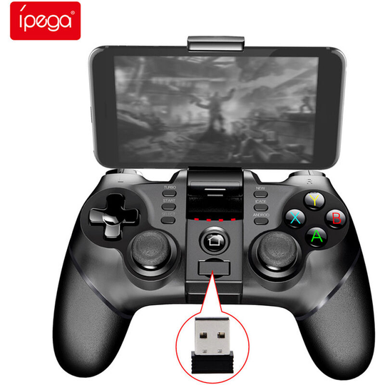 Ipega Gamepad PG-9076 BT 2.4G Wireless Game Console Controller Mobile Trigger Gaming Handle Joystick for Android TV PC P3 Black,Black - Black