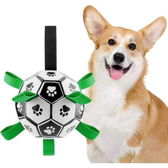 Dog Toy, Dog Toys Interactive Dog Soccer Ball, Interactive Dog Ball with Handle, Dog Toy Pet Exercise Game