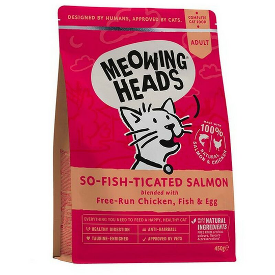 So-Fish-Ticated Salmon Cat Food (450g) (Pink) - Pink - Meowing Heads
