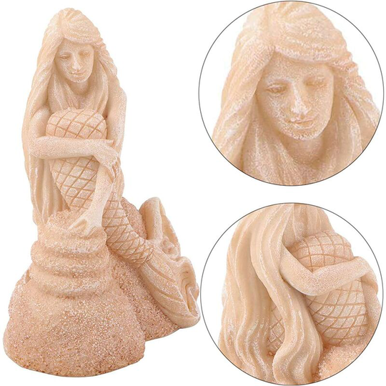 Aquarium Decoration Plants Mermaid Solitaire Aquarium Plants Plastic Decoration and Rock Polyresin Cave Ornament Decoration