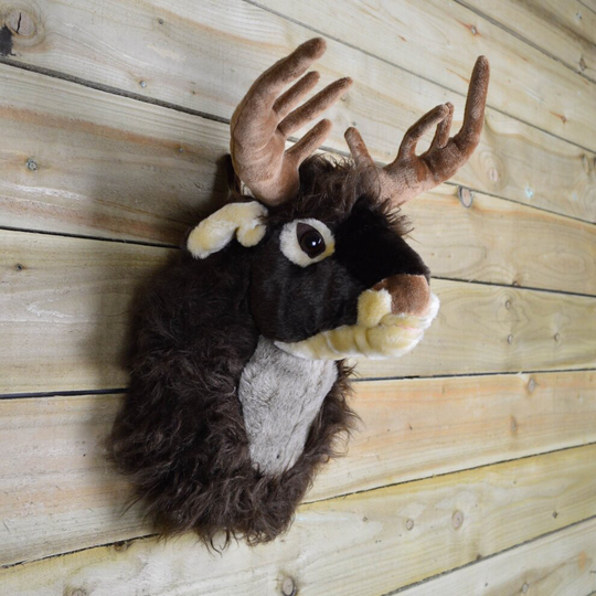 Singing Reindeer Head Hanging Wall Decoration Christmas Xmas Festive Fun Stag