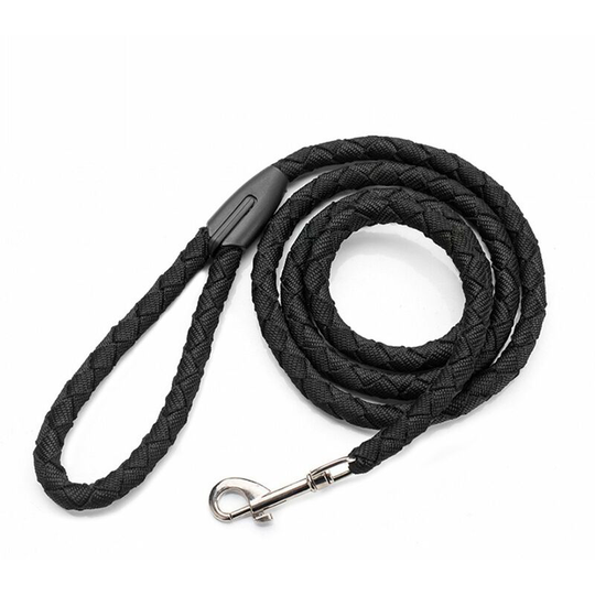 Nylon Weave Dog Leashes Easy to Control Non-elastic Superb Hardware Accessories Multiple Color to Choose black