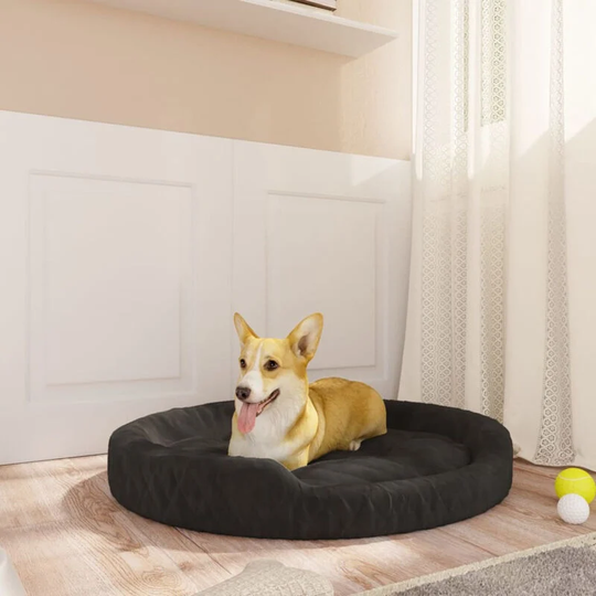 Dog Bed Black 90x70x23 cm Plush