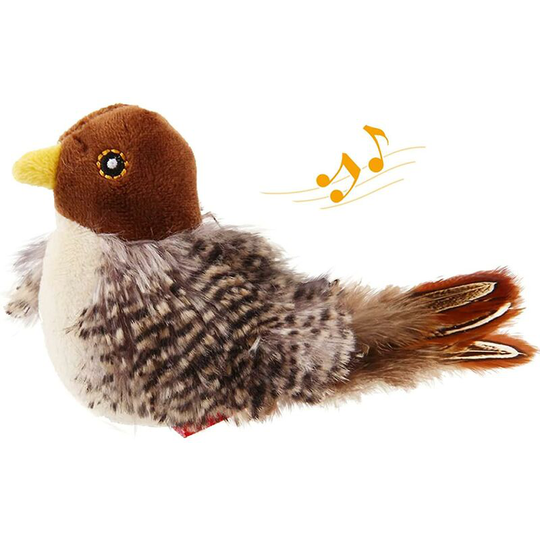 Interactive Cat Feather Toy Melody Chaser Chirpy Bird Cat Toy Plush Toys For Cats Thsinde