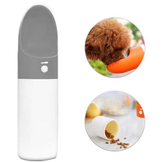 Asupermall - Dog Water Bottle Pet Water Bottle for Walking Dog Travel Water Bottle with Food Container Combo Pet Water bottle for Cats and