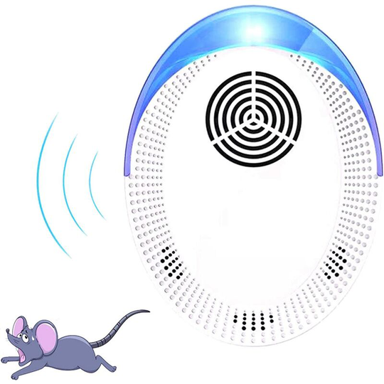Perle Raregb - Ultrasonic Repeller, Safe and Quiet Electronic Ultrasonic Repeller for Indoor Control Insects, Mice, Insects, Fleas, Mosquitoes, Ants,