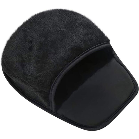 USB Mouse Pad Warmer with Wrist Guard Winter Warm Cushion Plush Heated Mouse Pad Computer Laptop Desk Pad for Office and Home