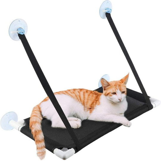 Cat window perch , Cat hammock improved cat window hammock perch with 4 very robust suction cups, sunbathing, pet hanging bed for kittens up to 10 kg