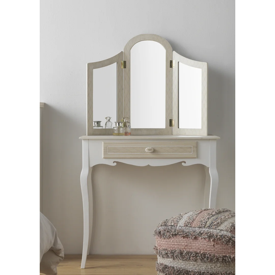 Clarita Wooden Makeup/Shaving Mirror
