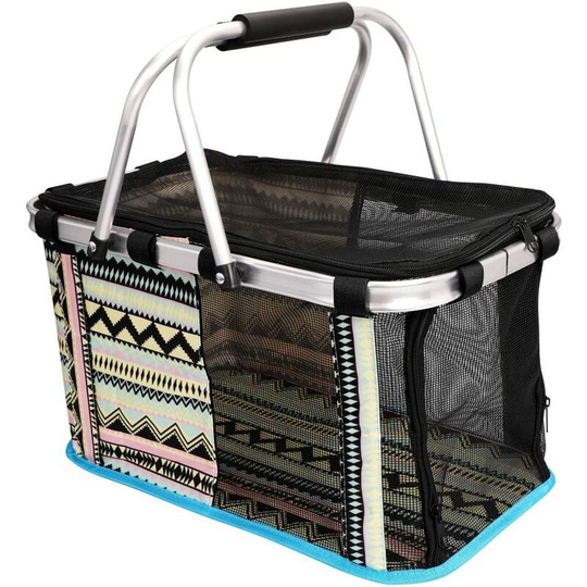 Modou - Cat Carrier Bag Foldable Dog Basket Puppy Handbag Portable Small Pet Travel Crate Breathable Mesh Outdoor Carry Cage for Schnauzer Teddy