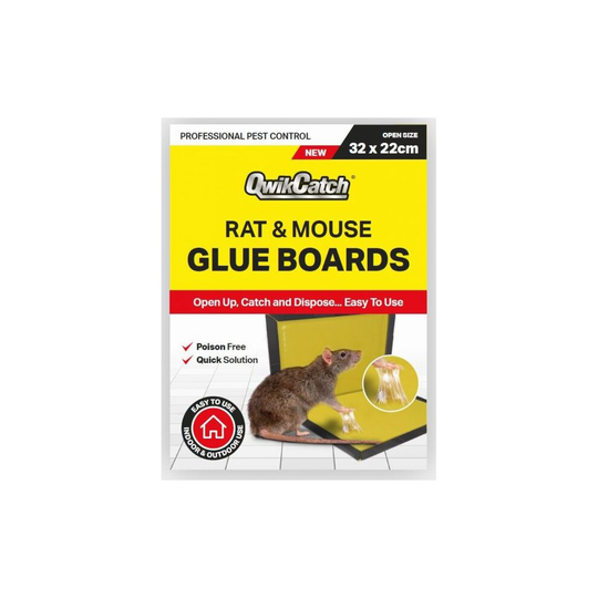 Qwik Catch Mouse Rat Sticky Glue Trap - Pack of 5